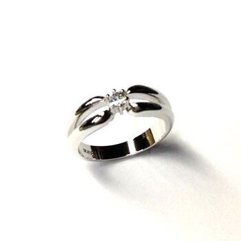 日本製 Twin Frame ツインフレームリング キュービックジルコニア SR 3979 CZ 送料無料 即日発送-2