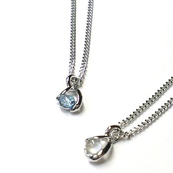 日本製 ティアードロップ 天然石ペンダント ムーンストーンorブルートパーズ P 229 送料無料 即日発送-2