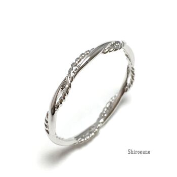 日本製 SILVER925ワイヤーツイストリング さりげない気品 SR 6305 送料無料 即日発送-1