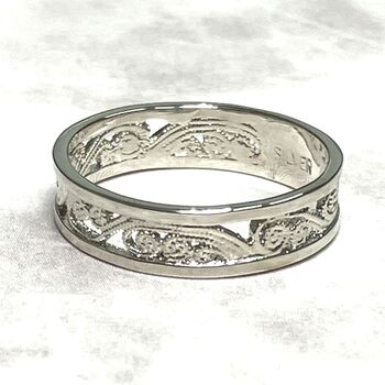 日本製 SILVER925 ペアリングに ウェーブレースリング ２色展開 SR 2680 送料無料 即日発送-9