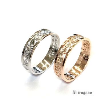 日本製 SILVER925 ペアリングに ウェーブレースリング ２色展開 SR 2680 送料無料 即日発送-1