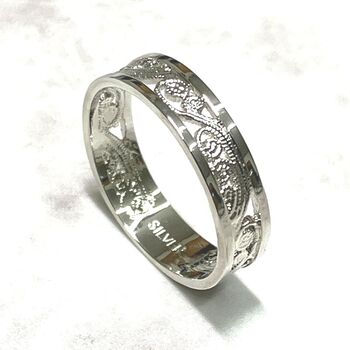 日本製 SILVER925 ペアリングに ウェーブレースリング ２色展開 SR 2680 送料無料 即日発送-5