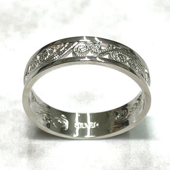 日本製 SILVER925 ペアリングに ウェーブレースリング ２色展開 SR 2680 送料無料 即日発送-6