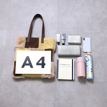 エコファーパッチワーク トートバッグ  Nananoel pappy 送料無料 即日発送-15