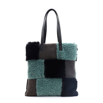 エコファーパッチワーク トートバッグ  Nananoel pappy 送料無料 即日発送-3