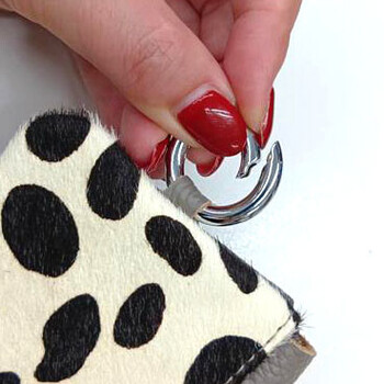 ホースヘアxシュリンクレザー マルチケース 牛革 レザー　COOCO クーコ 送料無料 即日発送-4