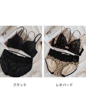 前開きブラショーツセットノンワイヤー下着 送料無料 即日発送-1