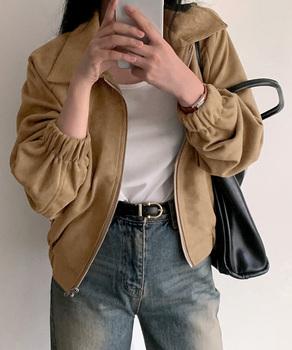 スエード調ジャケット ライトアウター 送料無料 即日発送-4