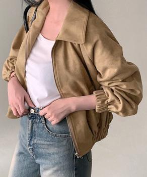 スエード調ジャケット ライトアウター 送料無料 即日発送-5