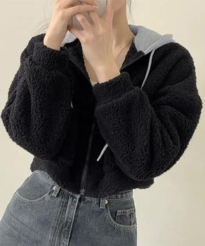 暖かいボアパーカー ジップアップブルゾン 送料無料 即日発送-2