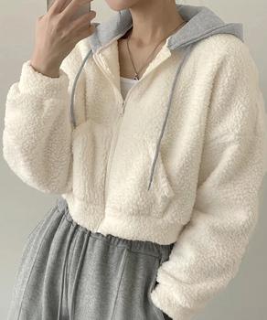 暖かいボアパーカー ジップアップブルゾン 送料無料 即日発送-5