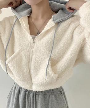 暖かいボアパーカー ジップアップブルゾン 送料無料 即日発送-6