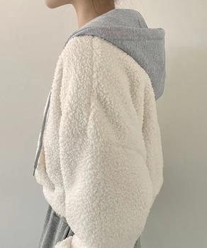 暖かいボアパーカー ジップアップブルゾン 送料無料 即日発送-7