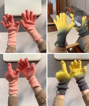 グラデーションニット手袋 スマホ対応手袋 送料無料 即日発送-7