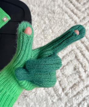 グラデーションニット手袋 スマホ対応手袋 送料無料 即日発送-8