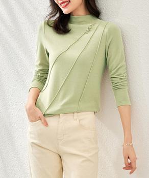 カットソー プチハイネック 長袖Tシャツ 送料無料 即日発送-5