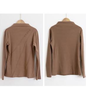 カットソー プチハイネック 長袖Tシャツ 送料無料 即日発送-8