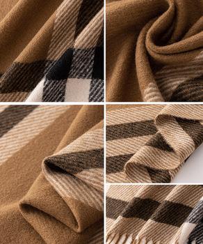 チェック柄マフラーレディース大判ストール 送料無料 即日発送-7