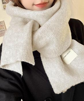 ニットマフラーカシミア風ネックウォーマー 送料無料 即日発送-4