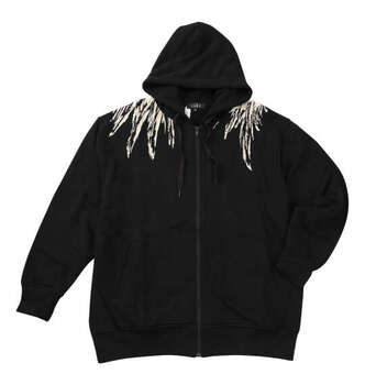 大きいサイズ DAKU CROWフルジップパーカー 3L 4L 5L 6L ブラック ラッピング可 送料無料 即日発送-1