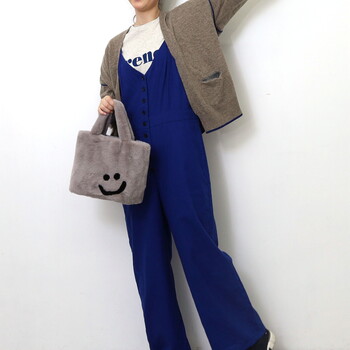 チャーム付 エコファー フェイス トートバッグ  COOCO クーコ SMILEY SMILEY 送料無料 即日発送-14