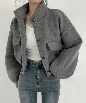 ショート丈ジャケット レディース 無地 送料無料 即日発送-4