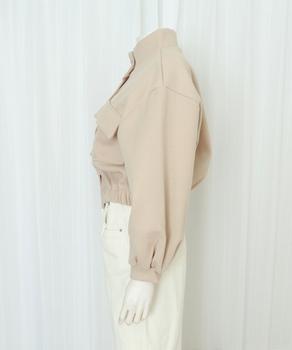 ショート丈ジャケット レディース 無地 送料無料 即日発送-7