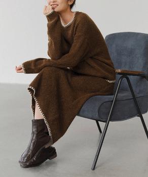 ニットセットアップ 上下セット 配色 送料無料 即日発送-4