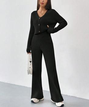 ニットセットアップ トップス パンツ 送料無料 即日発送-4