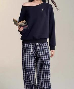 オフショルダースウェット長袖レースリボン 送料無料 即日発送-6