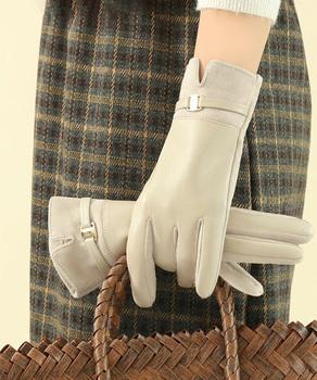 スマホ対応 PUレザー手袋レディース防寒 送料無料 即日発送-4