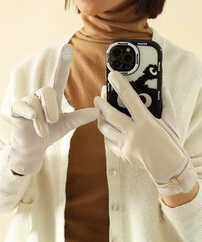 スマホ対応 PUレザー手袋レディース防寒 送料無料 即日発送-5