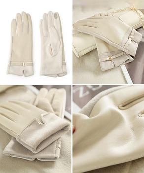 スマホ対応 PUレザー手袋レディース防寒 送料無料 即日発送-8