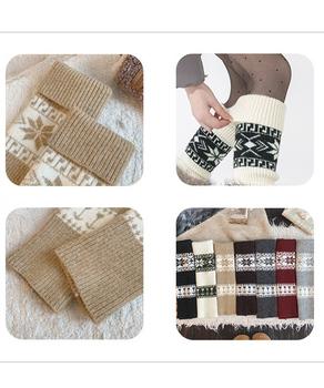 ノルディック柄レッグウォーマー暖かい靴下 送料無料 即日発送-9