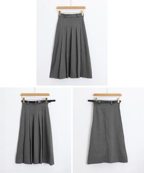 プリーツスカート ベルト付き 送料無料 即日発送-8