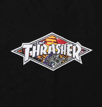 大きいサイズ THRASHER Diamond Logo長袖Tシャツ 3L 4L 5L 6L 8L ブラック ラッピング可 送料無料 即日発送-4