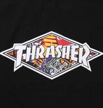 大きいサイズ THRASHER Diamond Logo長袖Tシャツ 3L 4L 5L 6L 8L ブラック ラッピング可 送料無料 即日発送-5