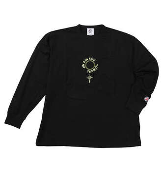 大きいサイズ YOIDORE ジンディンロウコラボ長袖Tシャツ 3L 4L 5L 6L ブラック ラッピング可 送料無料 即日発送-1