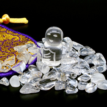 お守り招福 水晶地蔵 水晶認定書 品質保証書付き 送料無料-1