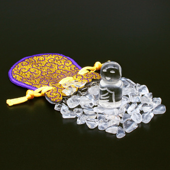 お守り招福 水晶地蔵 水晶認定書 品質保証書付き 送料無料-2