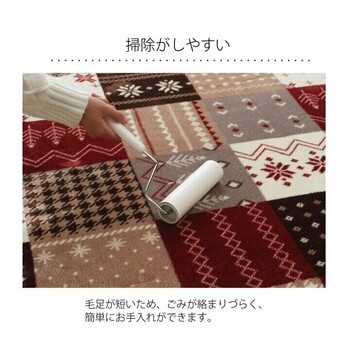 ラグ 長方形 90×130cm　洗える なめらか フランネル ホットカーペット対応 リーチェ 送料無料-12