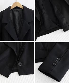 ショート丈テーラードジャケット 秋服 送料無料 即日発送-9