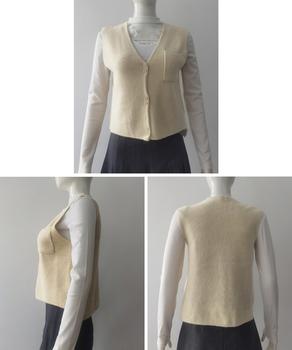 Vネックニットベスト ニットジレ 重ね着 送料無料 即日発送-7