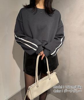 裏起毛スウェットレディーストレーナー秋冬 送料無料 即日発送-6