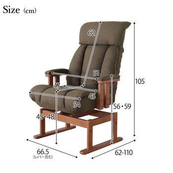 座椅子 お手入れ簡単回転高座椅子 オリーブグリーン 送料無料-6