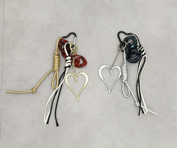 メタルハート チャーム キーホルダー　 COOCO クーコ 送料無料 即日発送-1