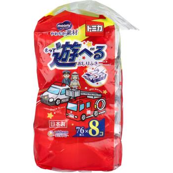 ムーニー おしりふき やわらか素材 トミカデザイン 詰替用 76枚入×8個パック 2セット 送料無料-2