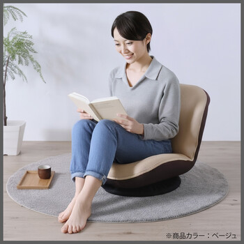 座椅子 コンパクト快適座椅子 ブラック 完成品 送料無料-3