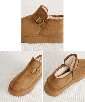 ムートンブーツ 厚底 ショートブーツ 冬 送料無料 即日発送-9