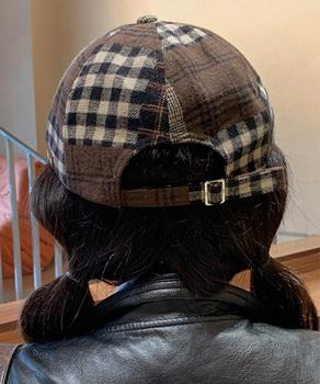 ベレー帽 レディース チェック柄 春秋冬 送料無料 即日発送-5
